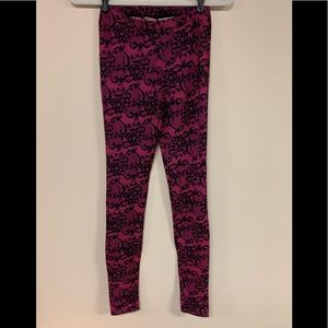 Pink and Black Printed Hip hop leggings